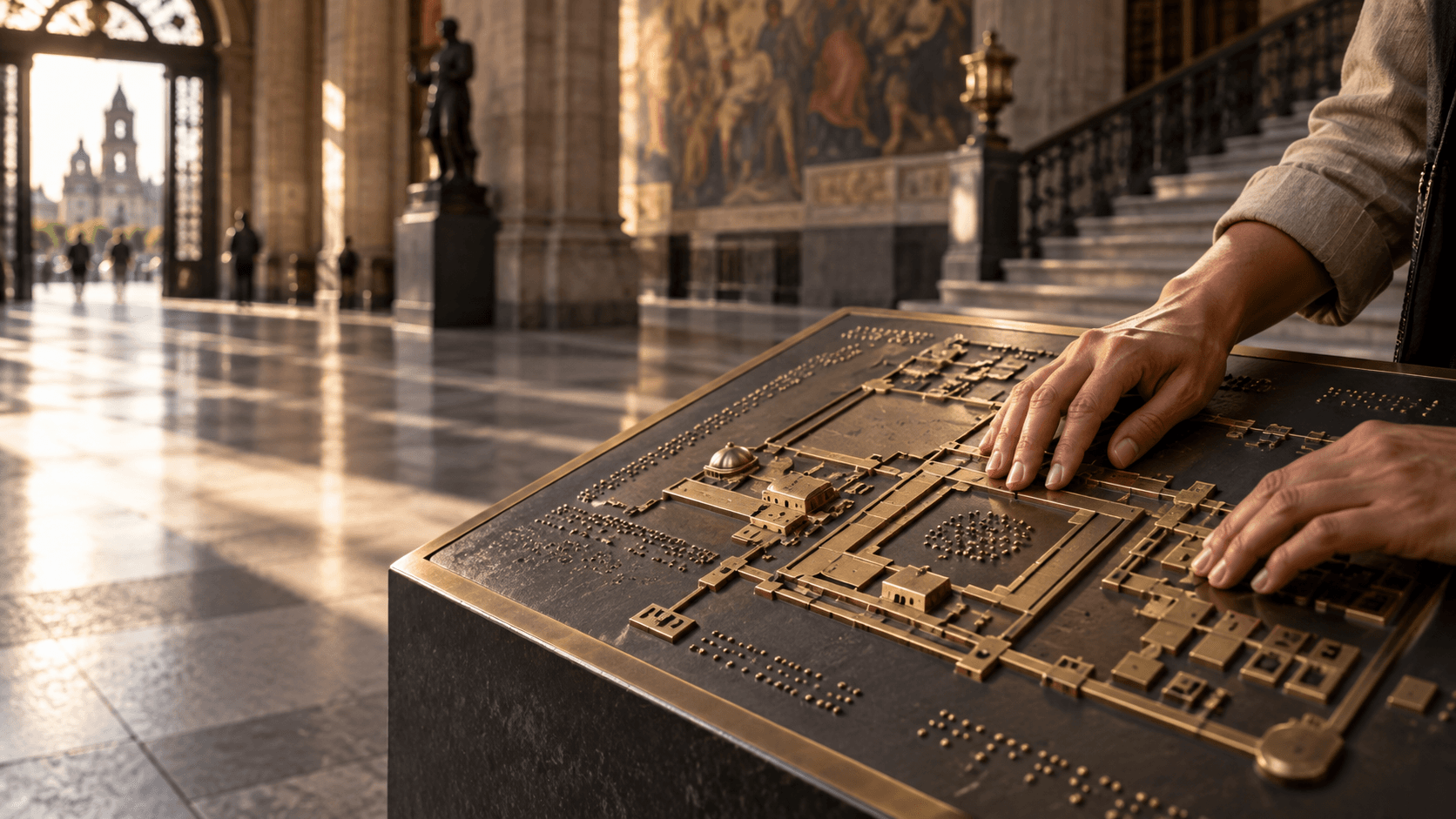 Mapa háptico · Lectura por relieve